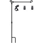 Vertical Garden Flag Stand Frame Durable Stainless Steel Weather-Proof Premium Flag Hanging Holder Home Gardening Decor