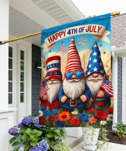 Gnomes Happy 4th Of July Independence Day Flag TQN2980F