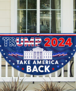 Trump 2024 Take America Back Non-Pleated Fan Flag TQN2820FL
