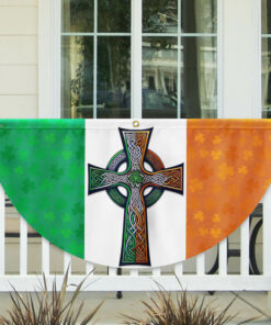 Irish Celtic Knot Cross St. Patrick’s Day Irish American Non-Pleated Flag TPT1625FL