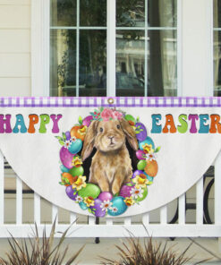 Happy Easter Bunny  Non-Pleated Fan Flag TQN2620FL