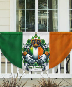 Happy St. Patrick’s Day Claddagh Symbol Irish Non-Pleated Fan Flag MLN2614FL