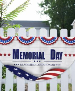 Memorial Day Remember and Honor Veteran Non-Pleated Fan Flag MLN2707FL