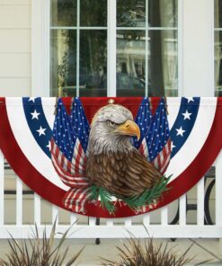 Patriotic Eagle American Non-Pleated Fan Flag MLN2835FL