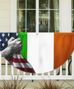 Irish American St Patrick's Day Non-Pleated Fan Flag TQN2604FL