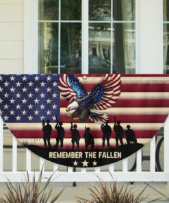 Remember The Fallen, Veterans Memorial Day Non-Pleated Fan Flag TPT1762FL