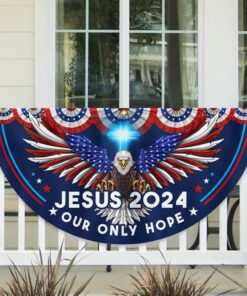 Jesus 2024 Our Only Hope Non-Pleated Fan Flag TQN2653FL