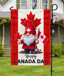 Happy Canada Day Canadian Gnome Flag MLN2929F