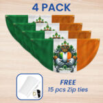 Happy St. Patrick’s Day Claddagh Symbol Irish Non-Pleated Fan Flag MLN2614FL