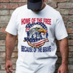 Happy 4th of July, Home Of The Free, Patriotic American Eagle Veteran T-Shirt TPT1888TSSS