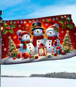 Snowman Christmas Let It Snow Holiday Grommet Flag TQN4359GF